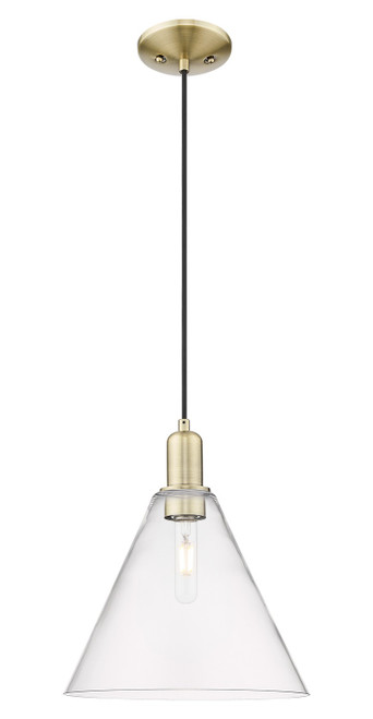 Innovations - 716-1P-AB-GBC-122 - One Light Mini Pendant - Arcadia - Antique Brass