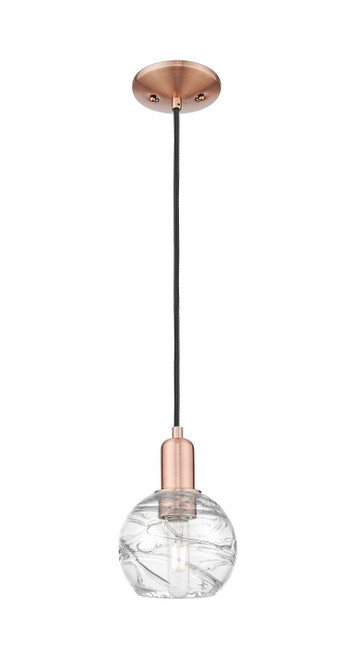 Innovations - 716-1P-AC-G1213-6CL - One Light Mini Pendant - Arcadia - Antique Copper