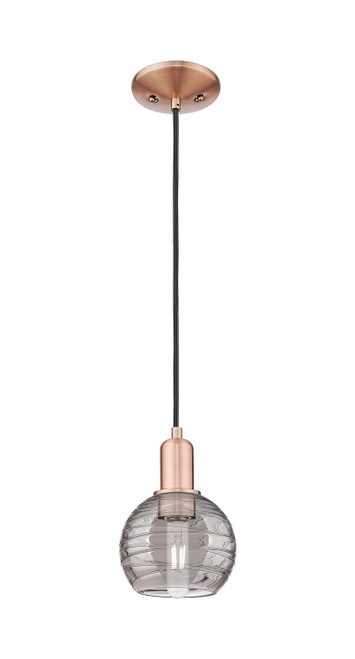 Innovations - 716-1P-AC-G1213-6SM - One Light Mini Pendant - Arcadia - Antique Copper