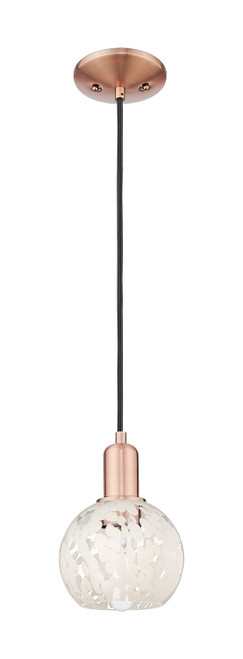 Innovations - 716-1P-AC-G1216-6WM - One Light Mini Pendant - Arcadia - Antique Copper