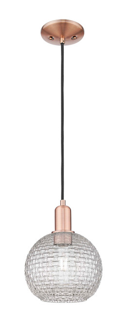 Innovations - 716-1P-AC-G122C-8CL - One Light Mini Pendant - Arcadia - Antique Copper