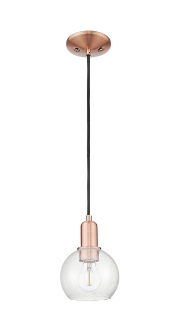 Innovations - 716-1P-AC-G124-6 - One Light Mini Pendant - Arcadia - Antique Copper