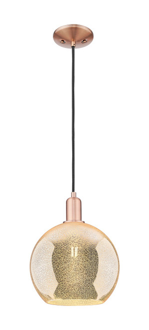 Innovations - 716-1P-AC-G128-10 - One Light Mini Pendant - Arcadia - Antique Copper