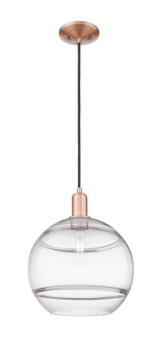 Innovations - 716-1P-AC-G556-12CL - One Light Mini Pendant - Arcadia - Antique Copper