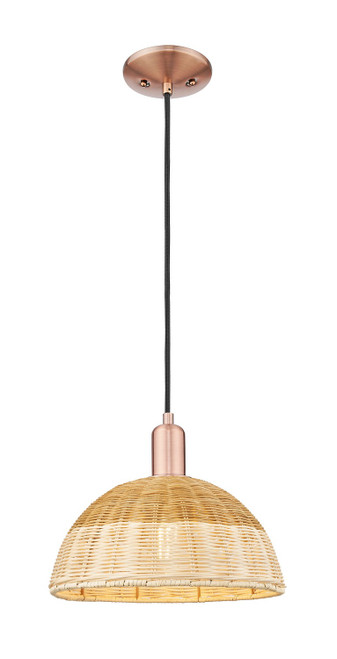 Innovations - 716-1P-AC-NBD2-12-NAT - One Light Mini Pendant - Arcadia - Antique Copper