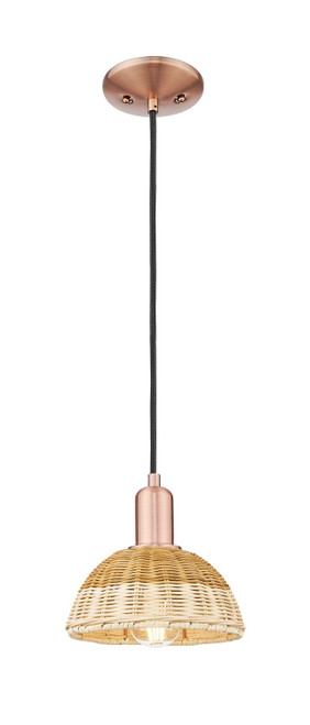 Innovations - 716-1P-AC-NBD2-75-NAT - One Light Mini Pendant - Arcadia - Antique Copper
