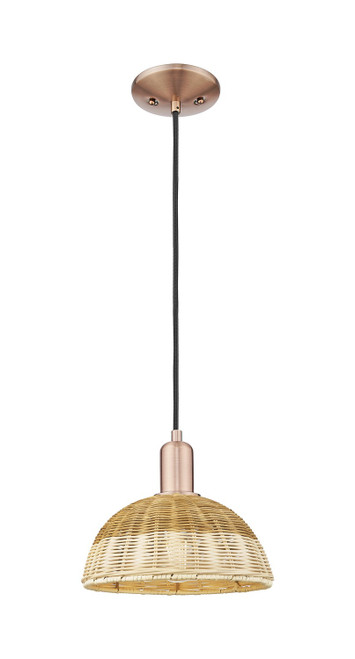 Innovations - 716-1P-AC-NBD2-9-NAT - One Light Mini Pendant - Arcadia - Antique Copper