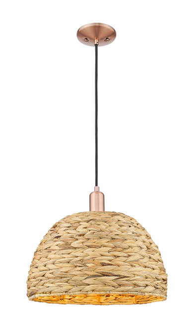 Innovations - 716-1P-AC-RBD-16-NAT - One Light Mini Pendant - Arcadia - Antique Copper