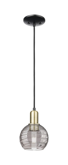 Innovations - 716-1P-BAB-G1213-6SM - One Light Mini Pendant - Arcadia - Black Antique Brass