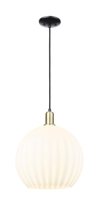 Innovations - 716-1P-BAB-G1217-14WV - One Light Mini Pendant - Arcadia - Black Antique Brass