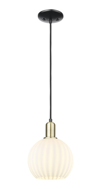 Innovations - 716-1P-BAB-G1217-8WV - One Light Mini Pendant - Arcadia - Black Antique Brass