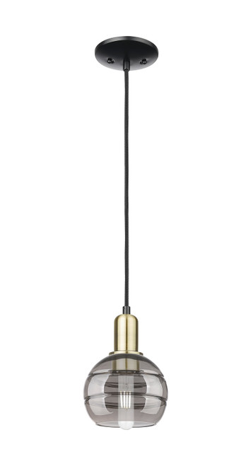 Innovations - 716-1P-BAB-G556-6SM - One Light Mini Pendant - Arcadia - Black Antique Brass