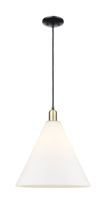 Innovations - 716-1P-BAB-GBC-161 - One Light Mini Pendant - Arcadia - Black Antique Brass