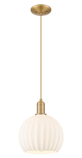 Innovations - 716-1P-BB-G1217-10WV - One Light Mini Pendant - Arcadia - Brushed Brass