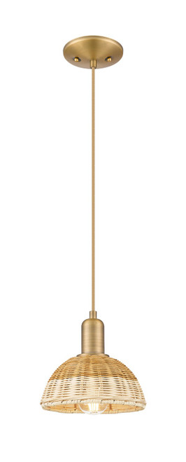 Innovations - 716-1P-BB-NBD2-75-NAT - One Light Mini Pendant - Arcadia - Brushed Brass