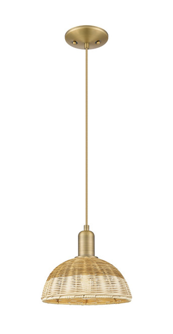 Innovations - 716-1P-BB-NBD2-9-NAT - One Light Mini Pendant - Arcadia - Brushed Brass