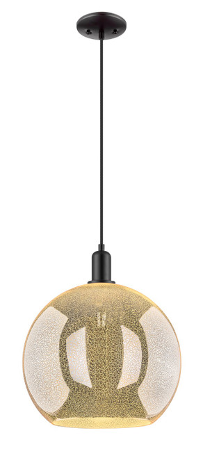 Innovations - 716-1P-BK-G128-14 - One Light Mini Pendant - Arcadia - Matte Black