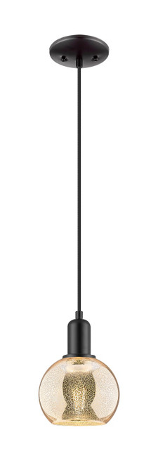 Innovations - 716-1P-BK-G128-6 - One Light Mini Pendant - Arcadia - Matte Black