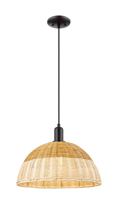 Innovations - 716-1P-BK-NBD2-16-NAT - One Light Mini Pendant - Arcadia - Matte Black