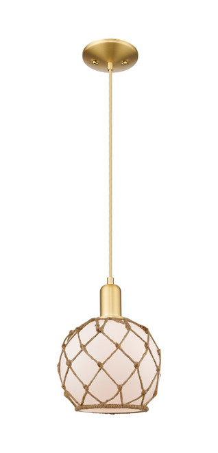 Innovations - 716-1P-SG-G121-8RB - One Light Mini Pendant - Arcadia - Satin Gold