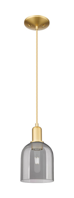 Innovations - 716-1P-SG-G558-6SM - One Light Mini Pendant - Arcadia - Satin Gold
