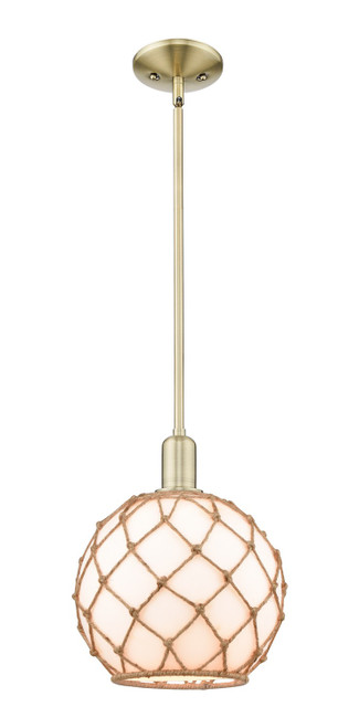 Innovations - 716-1S-AB-G121-10RB - One Light Mini Pendant - Arcadia - Antique Brass