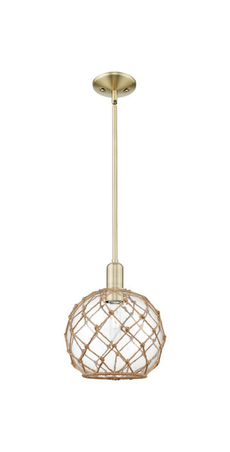 Innovations - 716-1S-AB-G122-10RB - One Light Mini Pendant - Arcadia - Antique Brass