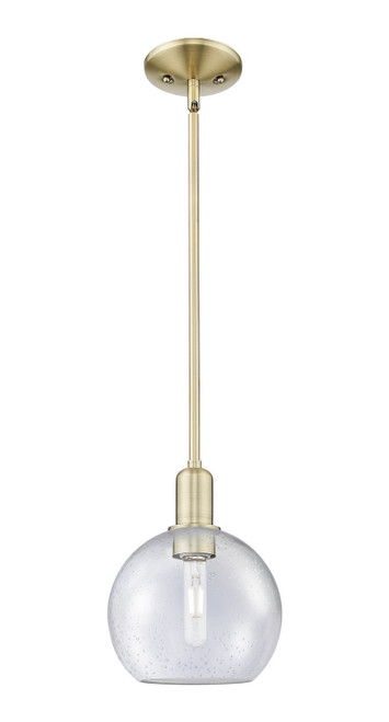 Innovations - 716-1S-AB-G124-8 - One Light Mini Pendant - Arcadia - Antique Brass