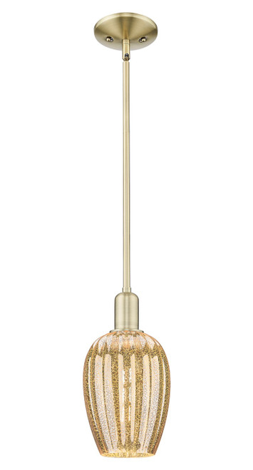 Innovations - 716-1S-AB-G457-6ME - One Light Mini Pendant - Arcadia - Antique Brass
