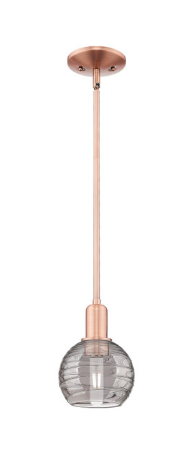 Innovations - 716-1S-AC-G1213-6SM - One Light Mini Pendant - Arcadia - Antique Copper