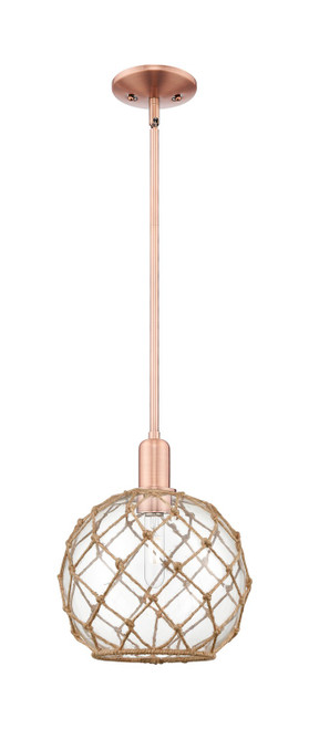 Innovations - 716-1S-AC-G122-10RB - One Light Mini Pendant - Arcadia - Antique Copper