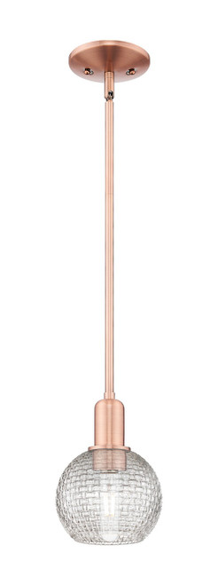 Innovations - 716-1S-AC-G122C-6CL - One Light Mini Pendant - Arcadia - Antique Copper