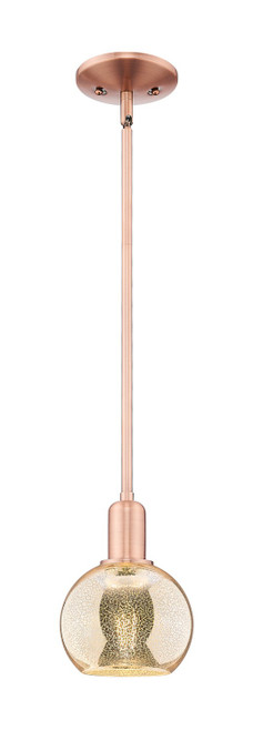 Innovations - 716-1S-AC-G128-6 - One Light Mini Pendant - Arcadia - Antique Copper