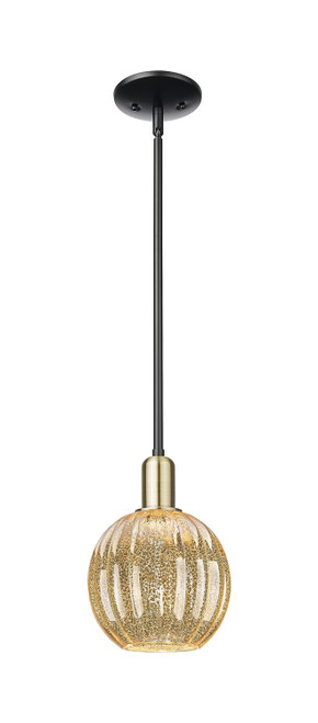 Innovations - 716-1S-BAB-G458-7ME - One Light Mini Pendant - Arcadia - Black Antique Brass