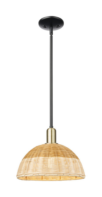 Innovations - 716-1S-BAB-NBD2-12-NAT - One Light Mini Pendant - Arcadia - Black Antique Brass