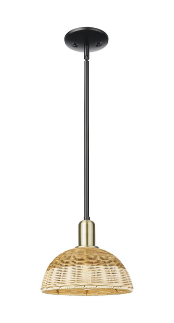 Innovations - 716-1S-BAB-NBD2-9-NAT - One Light Mini Pendant - Arcadia - Black Antique Brass