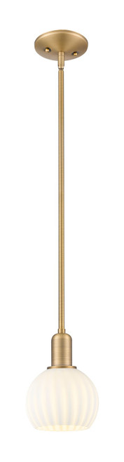 Innovations - 716-1S-BB-G1217-6WV - One Light Mini Pendant - Arcadia - Brushed Brass
