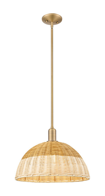 Innovations - 716-1S-BB-NBD2-16-NAT - One Light Mini Pendant - Arcadia - Brushed Brass