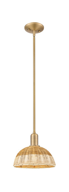 Innovations - 716-1S-BB-NBD2-9-NAT - One Light Mini Pendant - Arcadia - Brushed Brass
