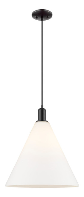 Innovations - 716-1S-BK-GBC-161 - One Light Mini Pendant - Arcadia - Matte Black