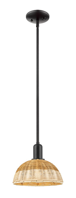 Innovations - 716-1S-BK-NBD2-9-NAT - One Light Mini Pendant - Arcadia - Matte Black