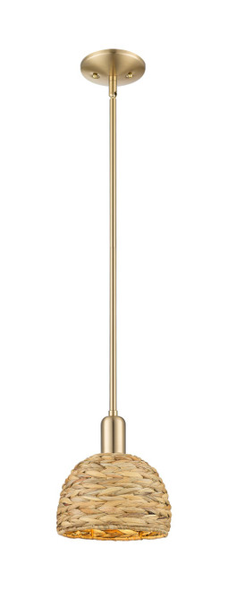 Innovations - 716-1S-CB-RBD-8-NAT - One Light Mini Pendant - Arcadia - Champagne Bronze
