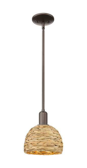 Innovations - 716-1S-OB-RBD-8-NAT - One Light Mini Pendant - Arcadia - Oil Rubbed Bronze