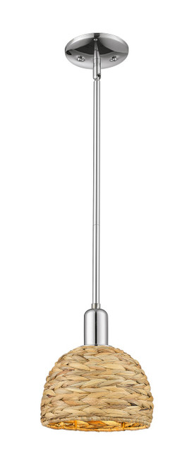 Innovations - 716-1S-PC-RBD-8-NAT - One Light Mini Pendant - Arcadia - Polished Chrome