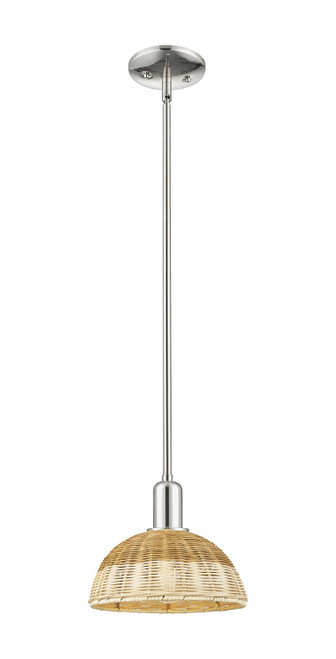 Innovations - 716-1S-PN-NBD2-9-NAT - One Light Mini Pendant - Arcadia - Polished Nickel