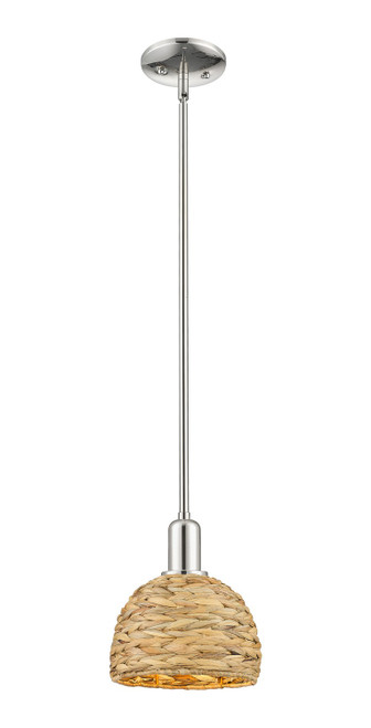 Innovations - 716-1S-PN-RBD-8-NAT - One Light Mini Pendant - Arcadia - Polished Nickel