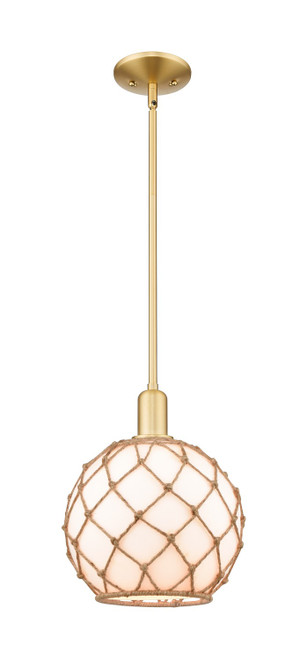 Innovations - 716-1S-SG-G121-10RB - One Light Mini Pendant - Arcadia - Satin Gold