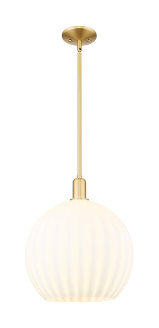 Innovations - 716-1S-SG-G1217-14WV - One Light Mini Pendant - Arcadia - Satin Gold