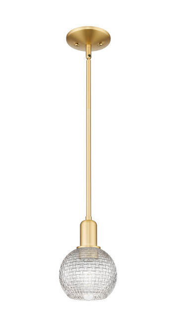 Innovations - 716-1S-SG-G122C-6CL - One Light Mini Pendant - Arcadia - Satin Gold