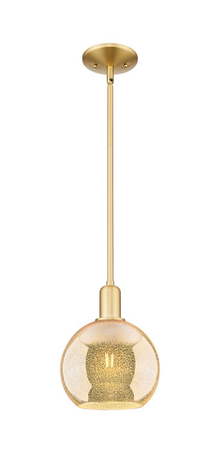 Innovations - 716-1S-SG-G128-8 - One Light Mini Pendant - Arcadia - Satin Gold